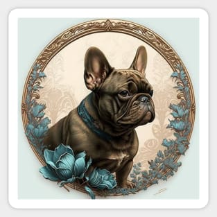 A French Bulldog - Art Nouveau Style Sticker